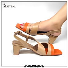 Double Strap classy Orange & Skin sandal